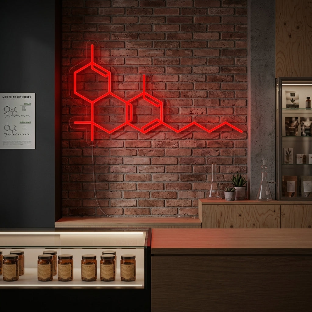 "Molécula De Thc De La Marihuana" Letreros Neon