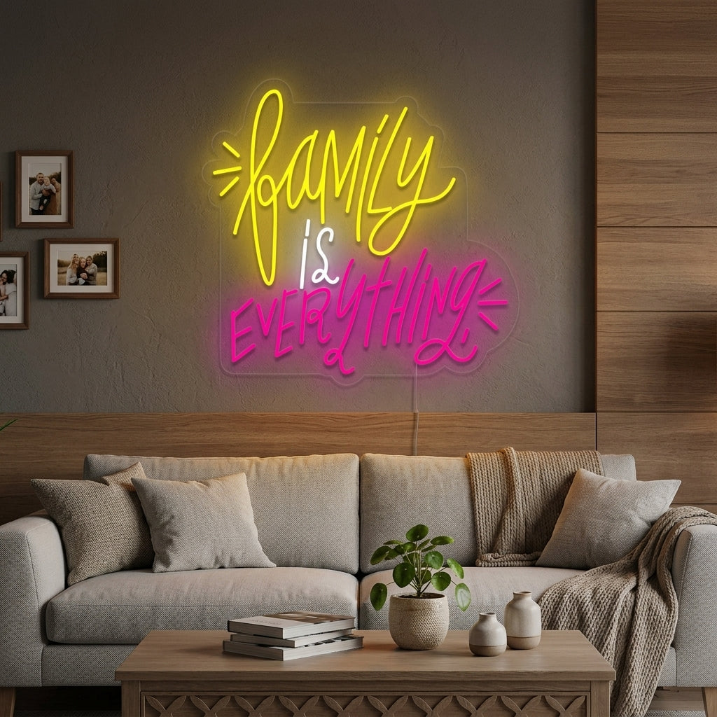 "Family is Everything" Letreros Neon