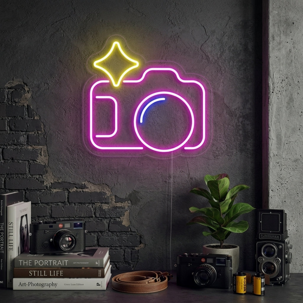 "Cámara" Letreros Neon