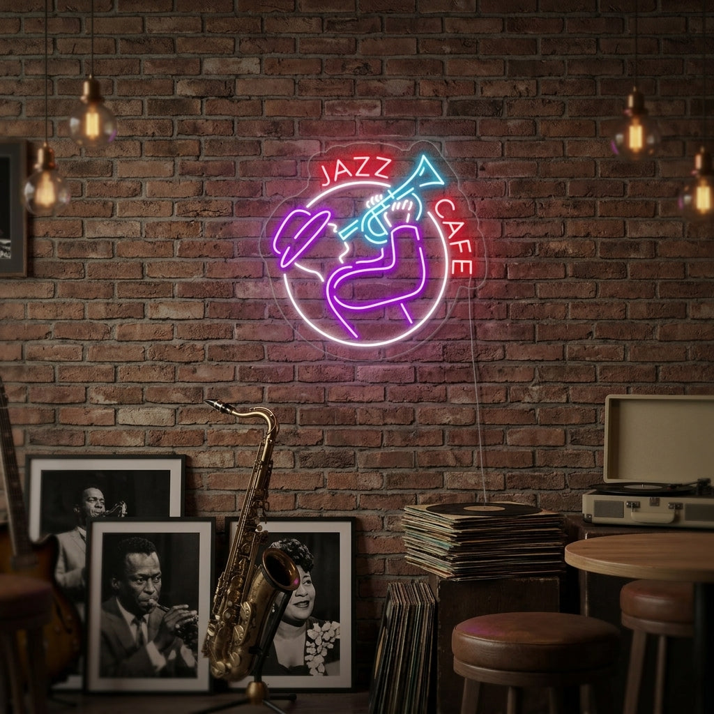 "Jazz Cafe" Letreros Neon