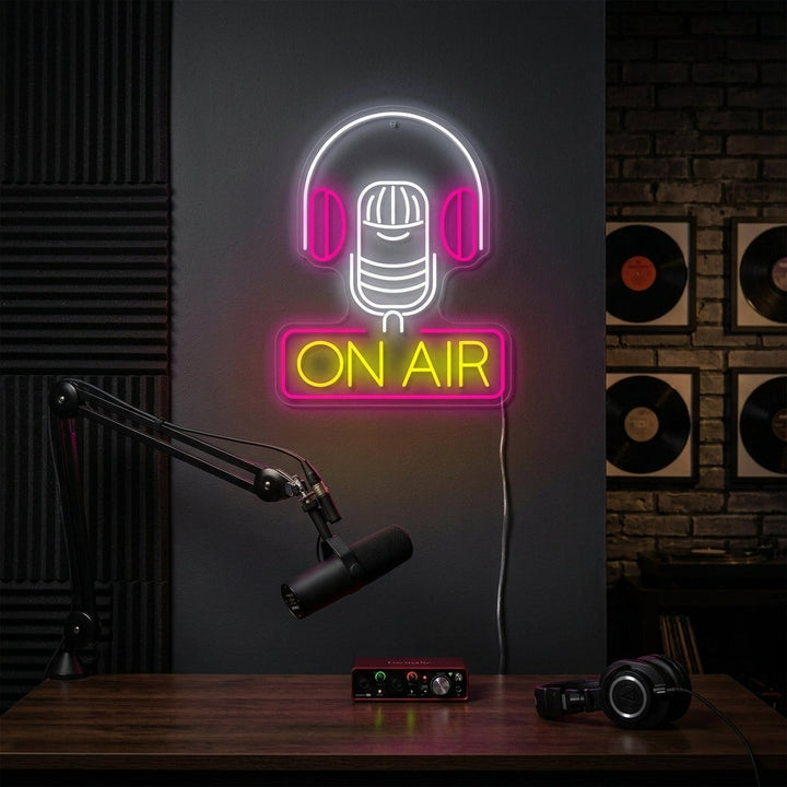 "On Air" Letrero de neón