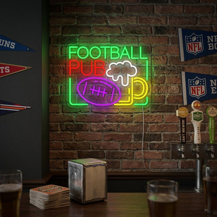 "Cerveza, Football pub" Letreros Neon