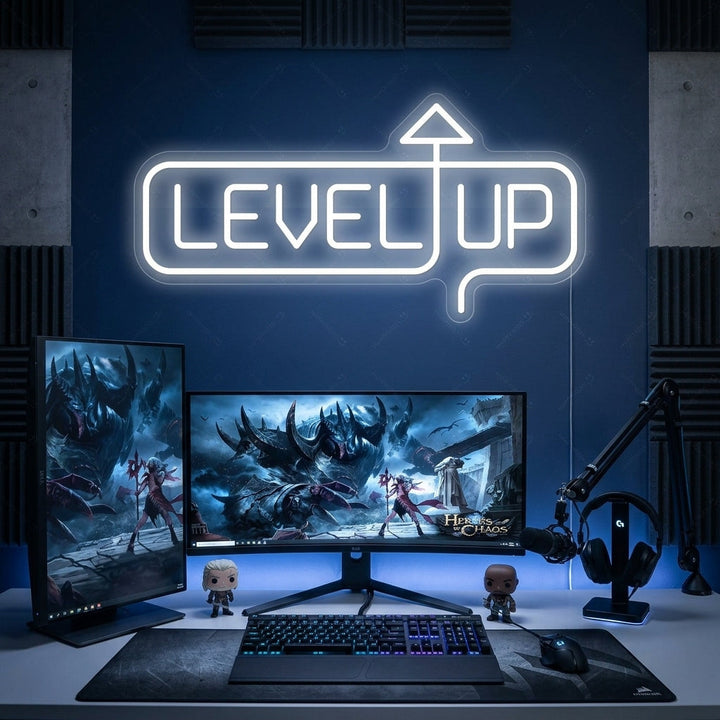 "Level Up" Letrero de neón