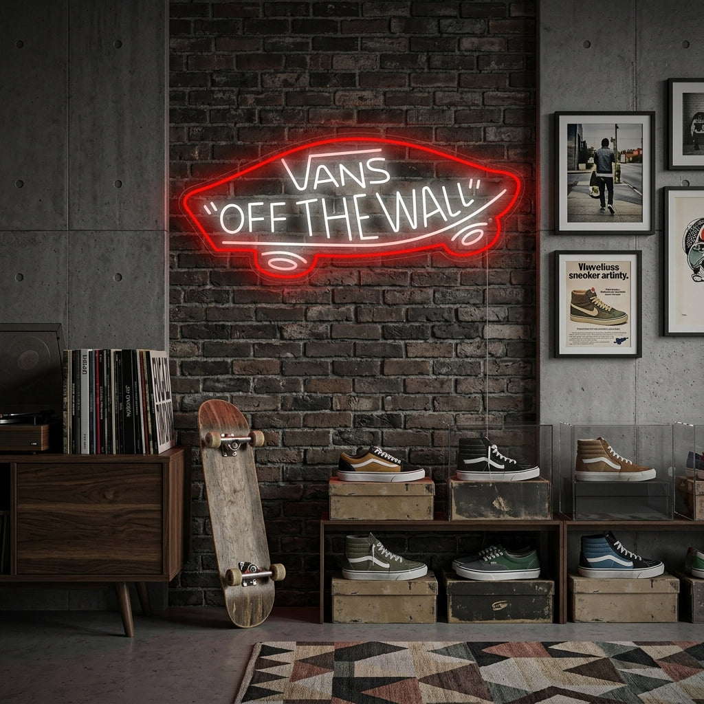 "Vans Off The Wall" Letreros Neon