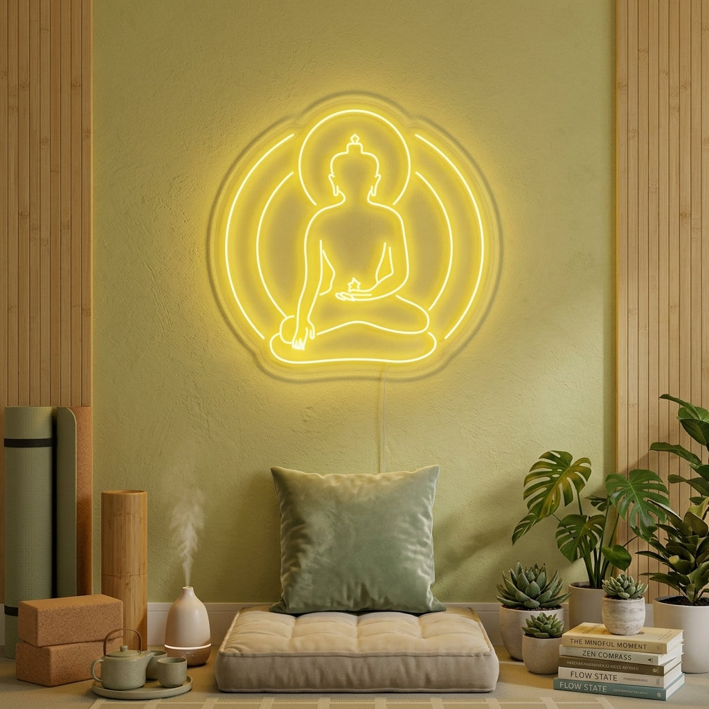 "Buda yoga, decoración de sala de yoga" Letreros Neon