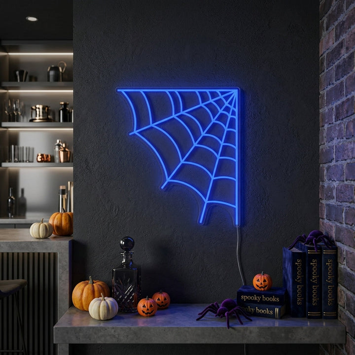 "Telaraña De Halloween" Letreros Neon