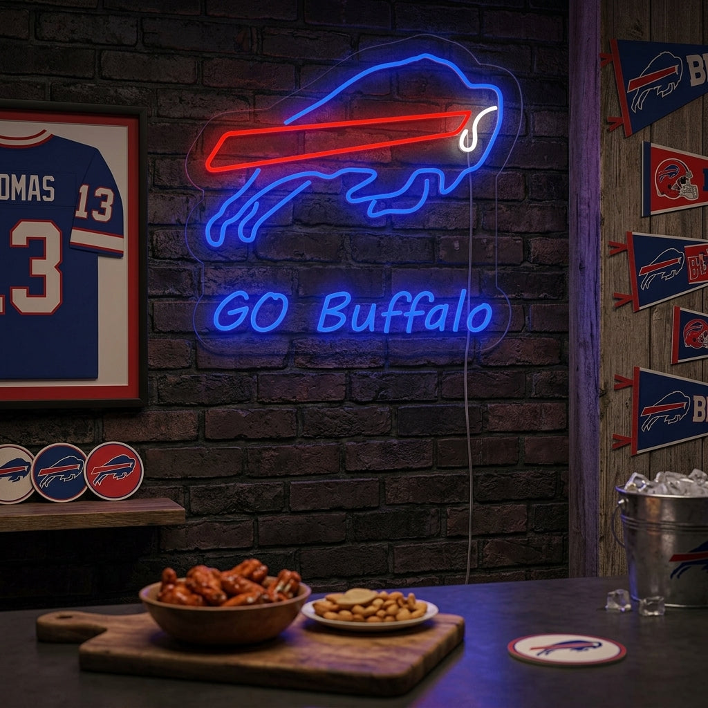 "Go Buffalo, Toro" Letreros Neon
