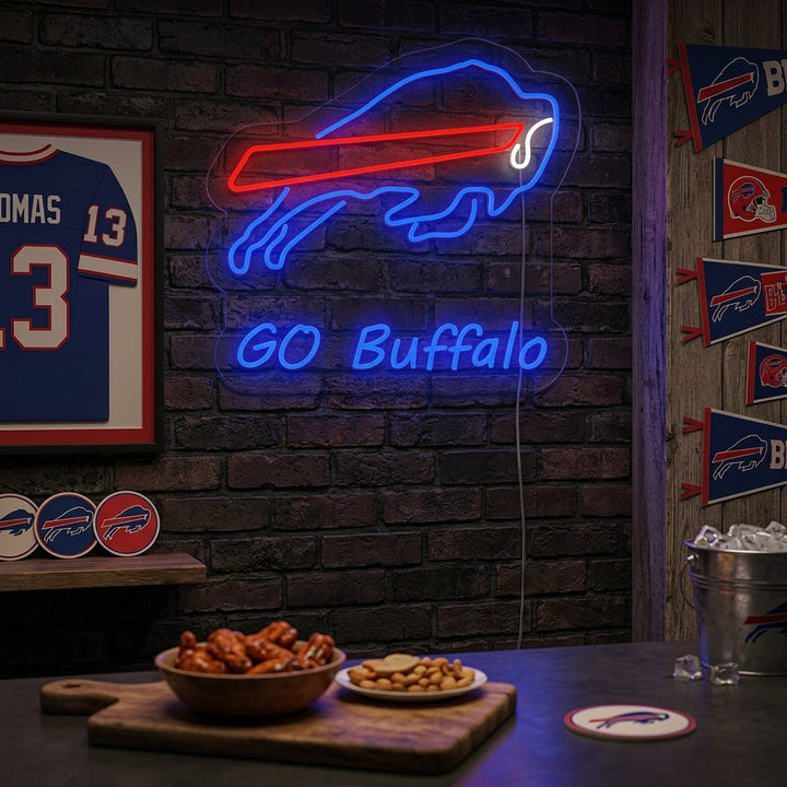 "Go Buffalo, Toro" Letreros Neon