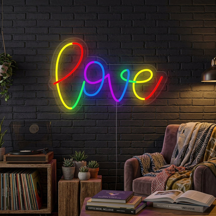 "LGBT, Arcoíris, LOVE" Letreros Neon