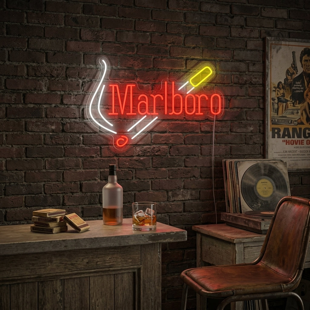 "Logo Cigarrillo" Letrero de neón