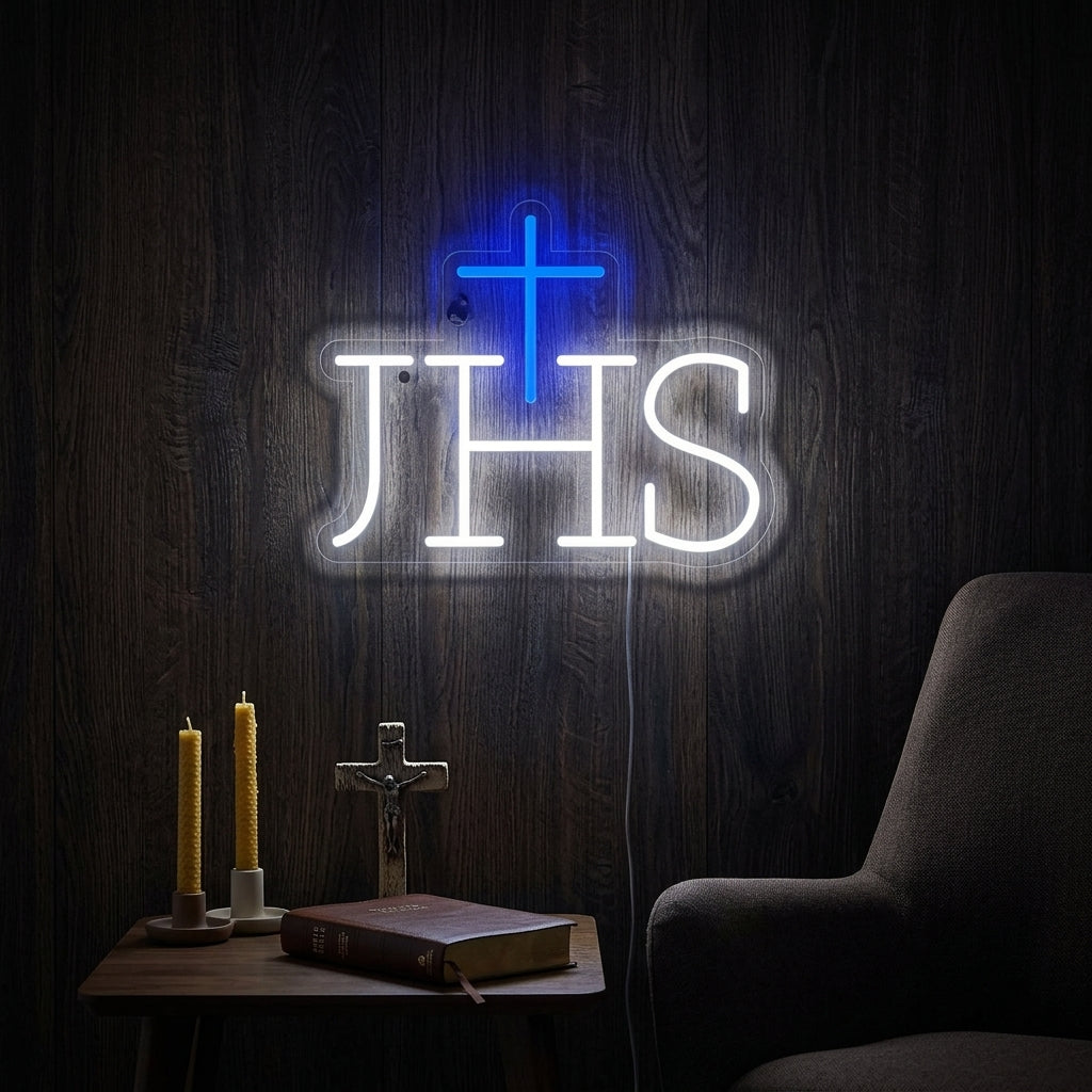"Ihs Símbolo De Jesús" Letreros Neon