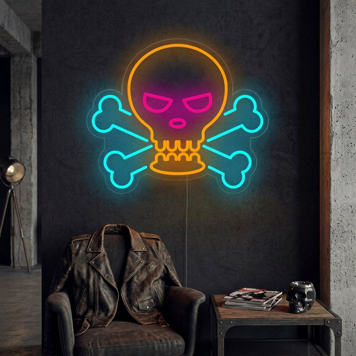 "Calavera Y Huesos" Letreros Neon