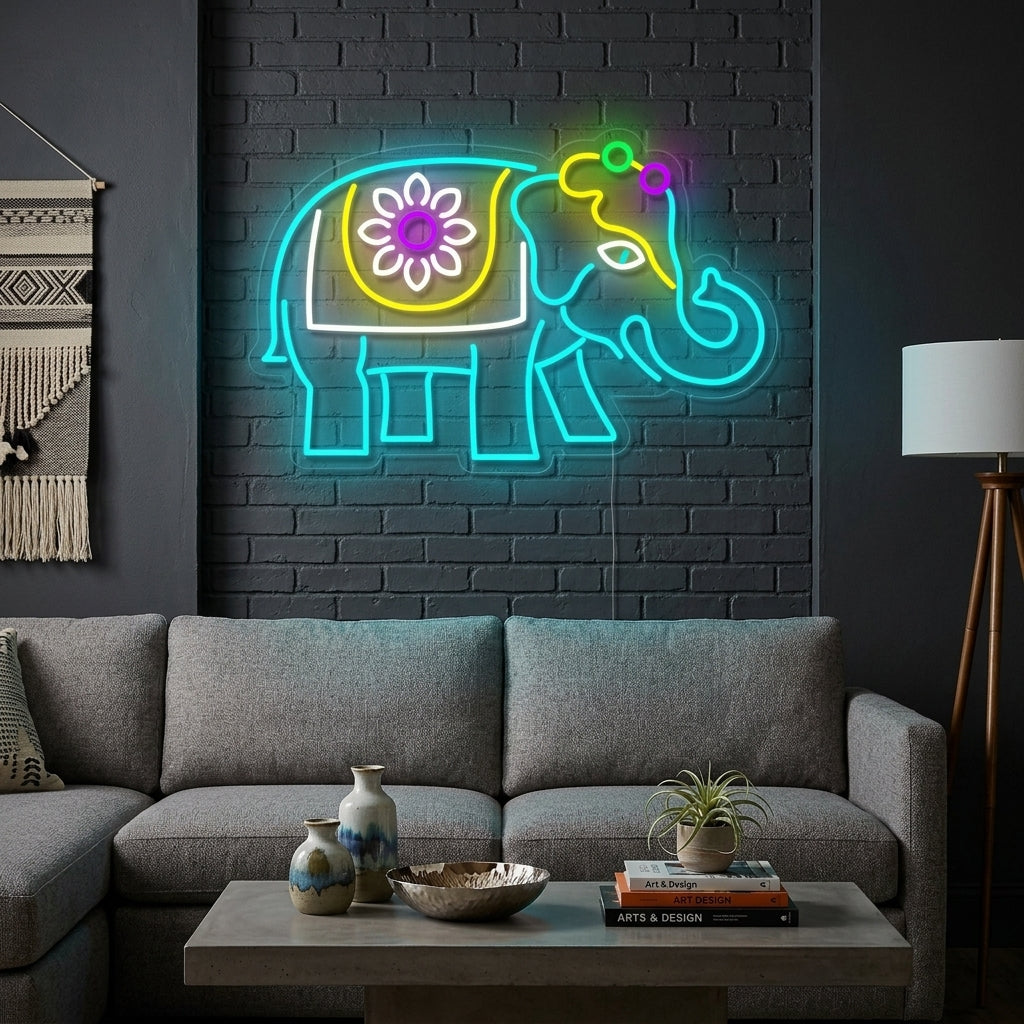 "Elefante Indio" Letreros Neon