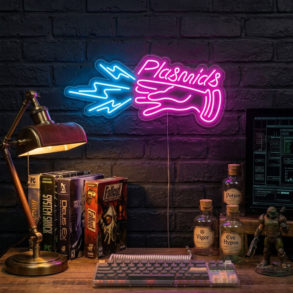 "Plasmids, Decoración Habitación Gamer" Letreros Neon