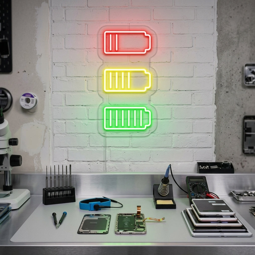 "Nivel De Batería" Letreros Neon
