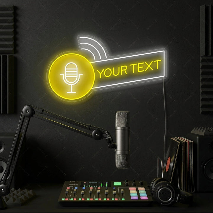"Logo Podcast Personalizado" Letrero de neón