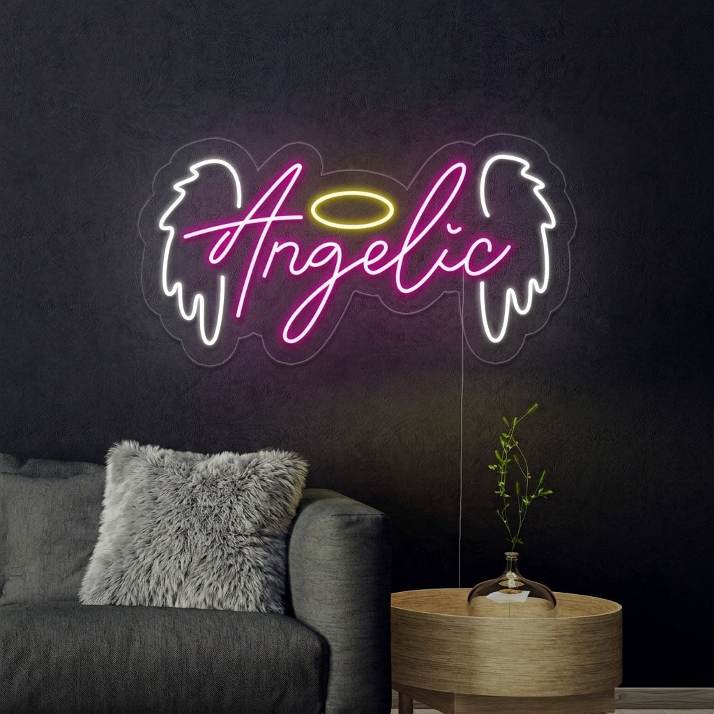 "Ángel, Angelic" Letreros Neon