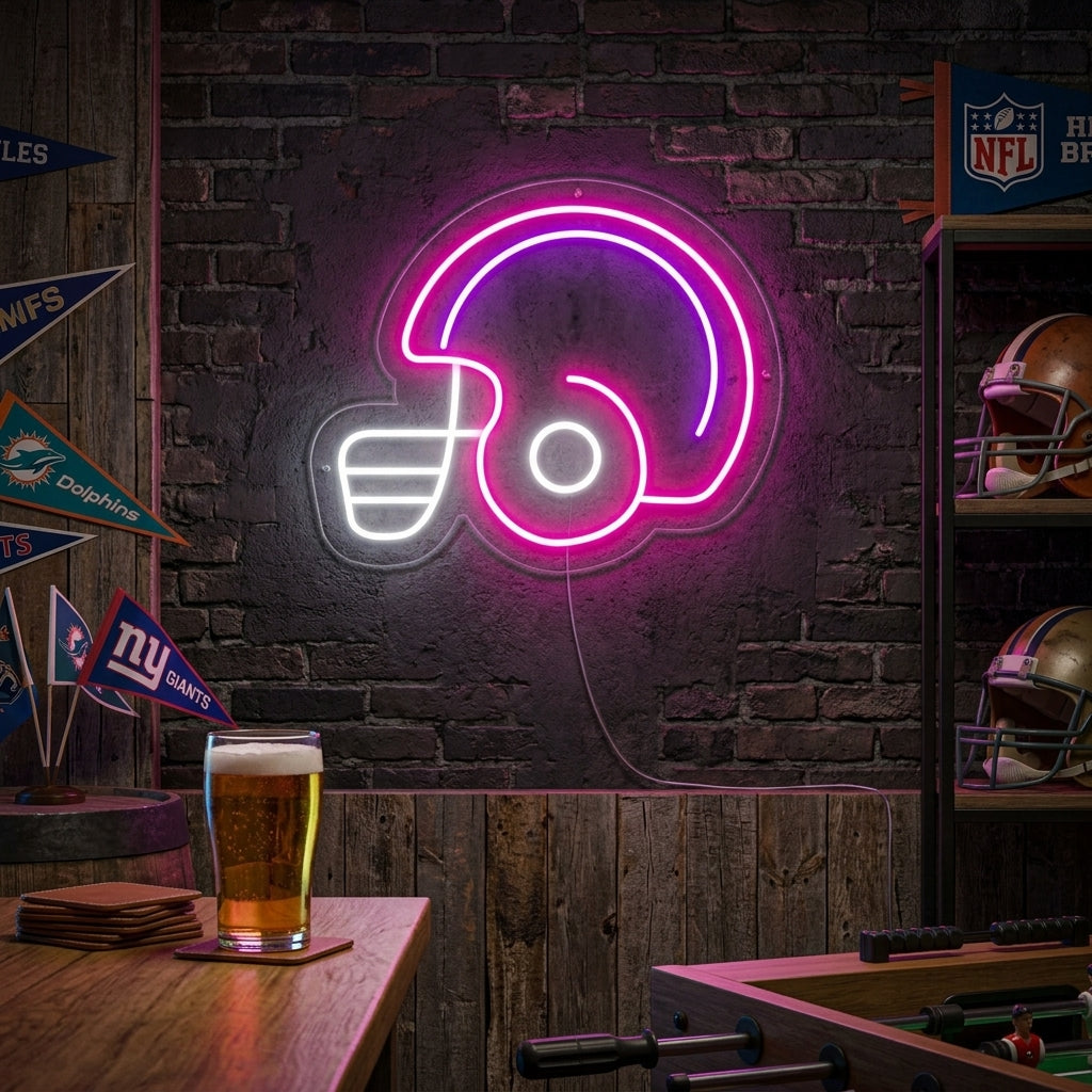 "Jugador De Fútbol Casco" Letreros Neon