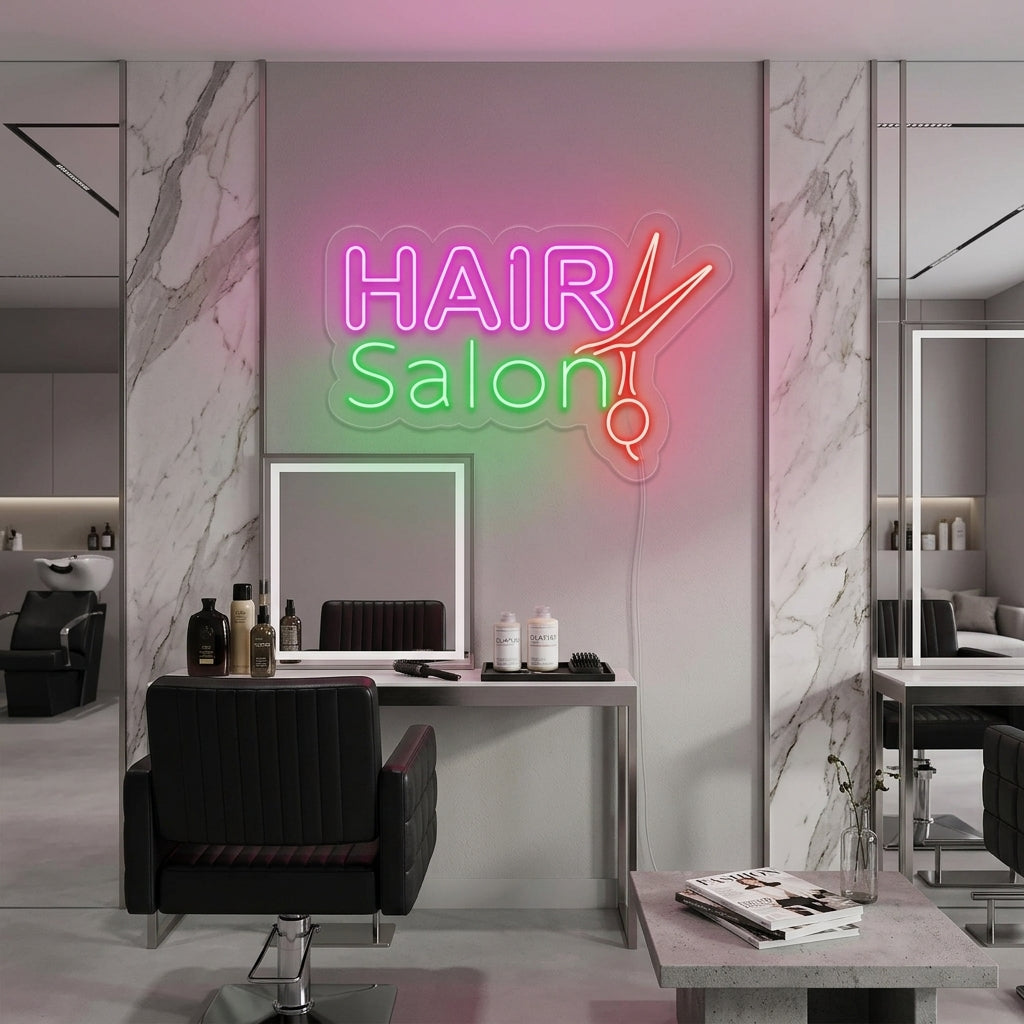"Hair Salon" Letreros Neon