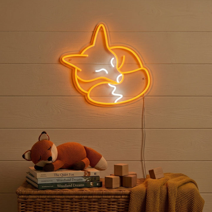 "Zorro Dormilon, Decoracion De Habitaciones Infantiles" Letreros Neon