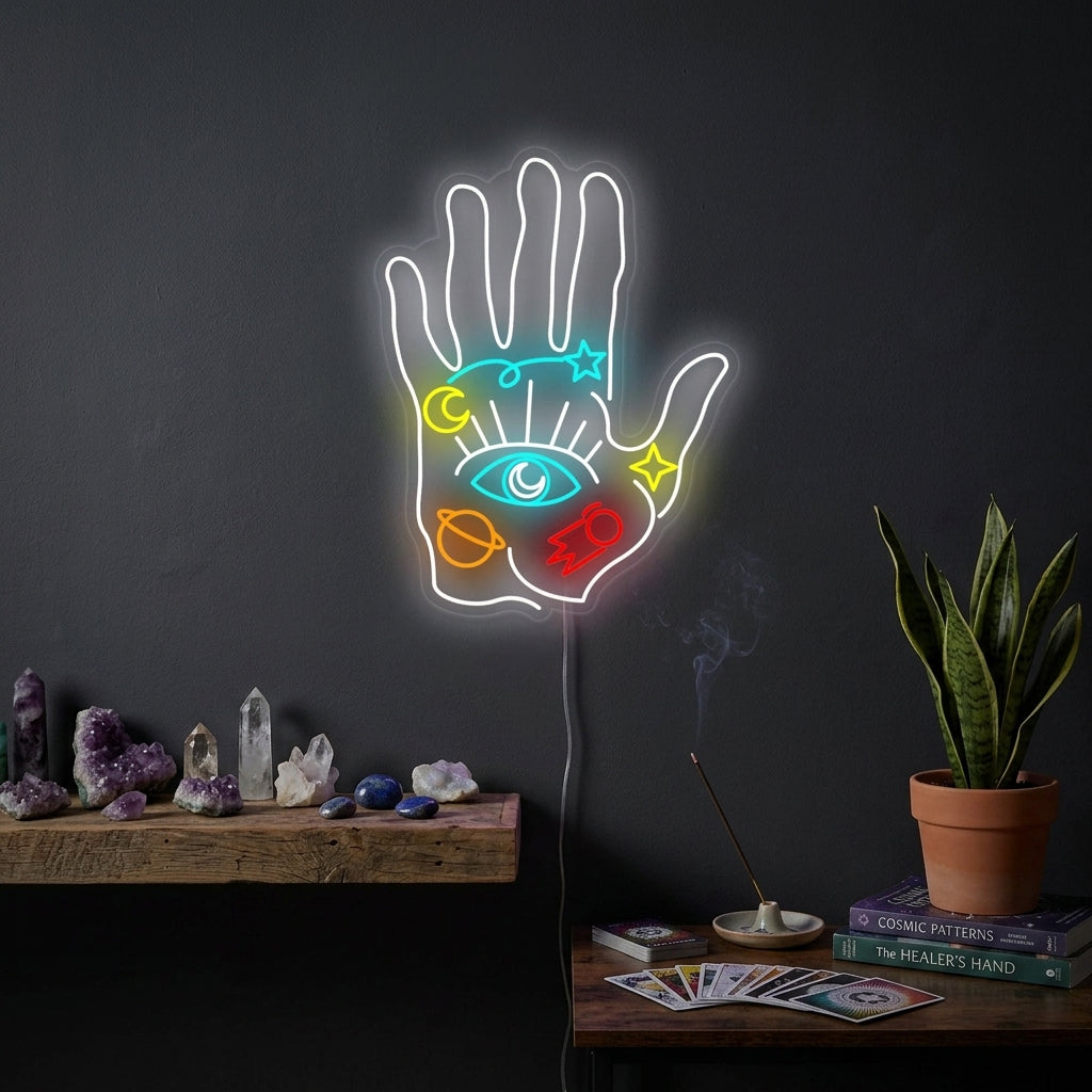 "Mano Espiritual" Letreros Neon
