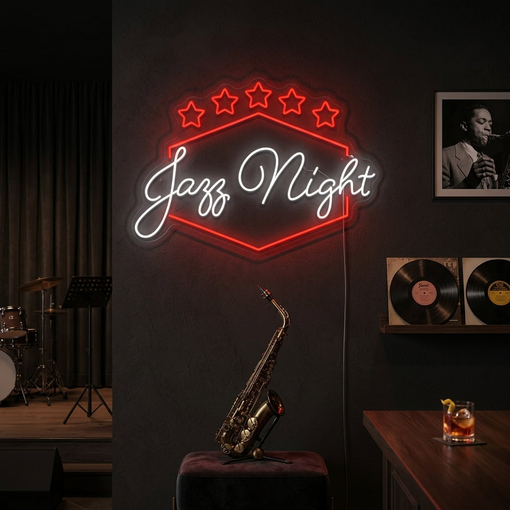 "Jazz Night" Letrero de neón