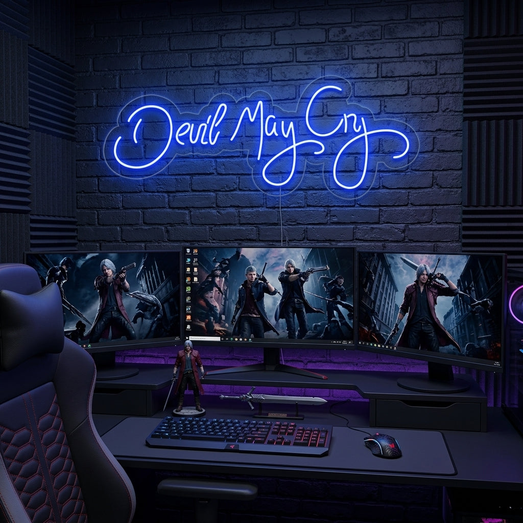 "Devil May Cry, Decoración De Jugador" Letreros Neon