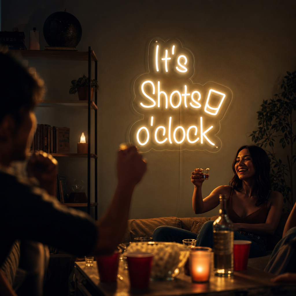 "its Shots oClock" Letreros Neon