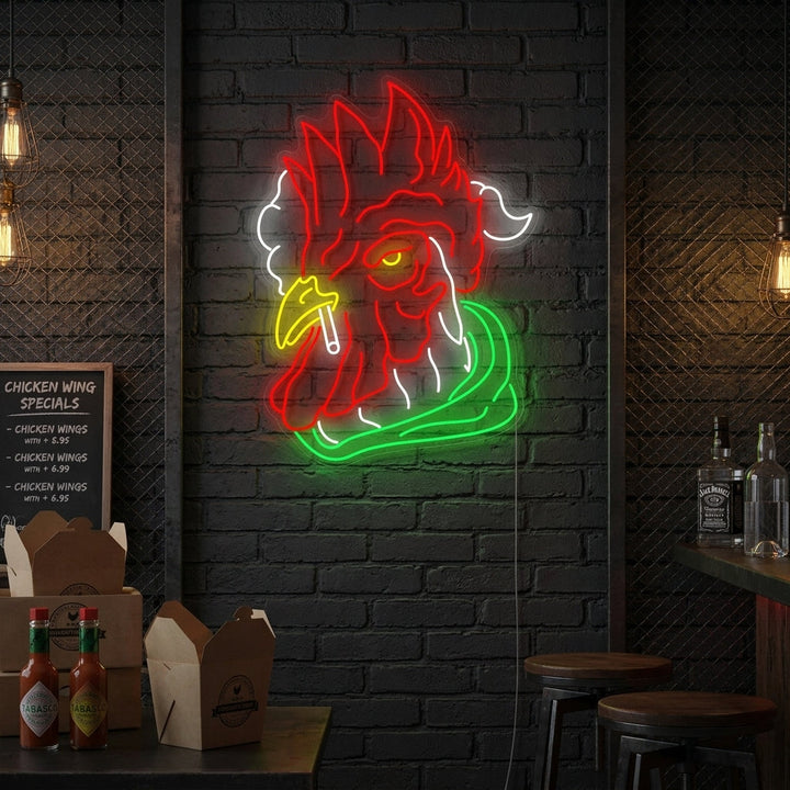 "Pollo Ahumado" Letrero de neón