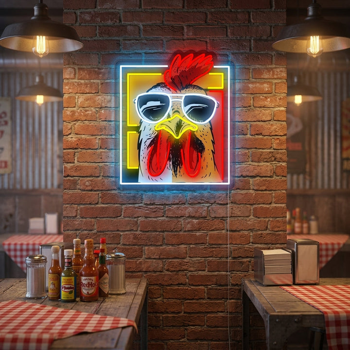 "Pollo Gallina Gallo" Letrero de neón