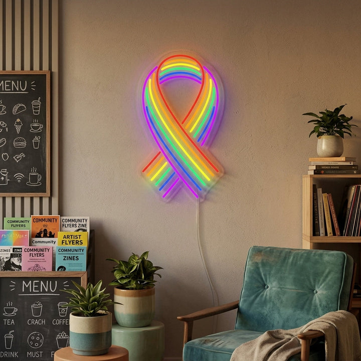 "Bandera Arcoíris Orgullo Lgbt Única, Cinta" Letreros Neon
