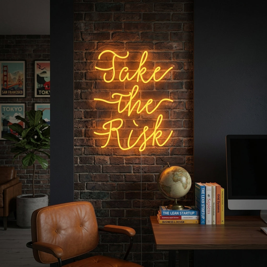 "Take The Risk" Letreros Neon
