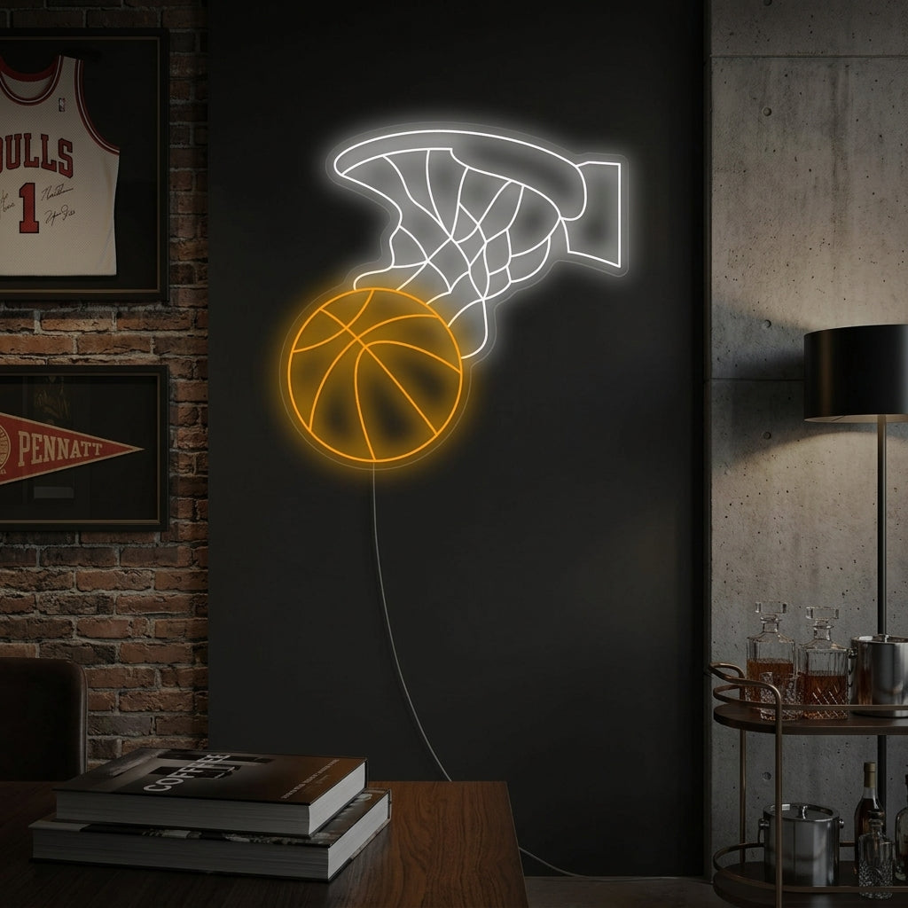 "Canasta de baloncesto" Letrero de neón