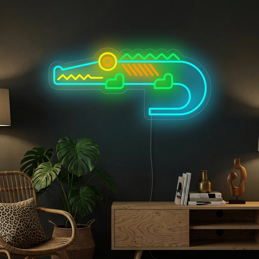 "Cocodrilo Lindo" Letreros Neon