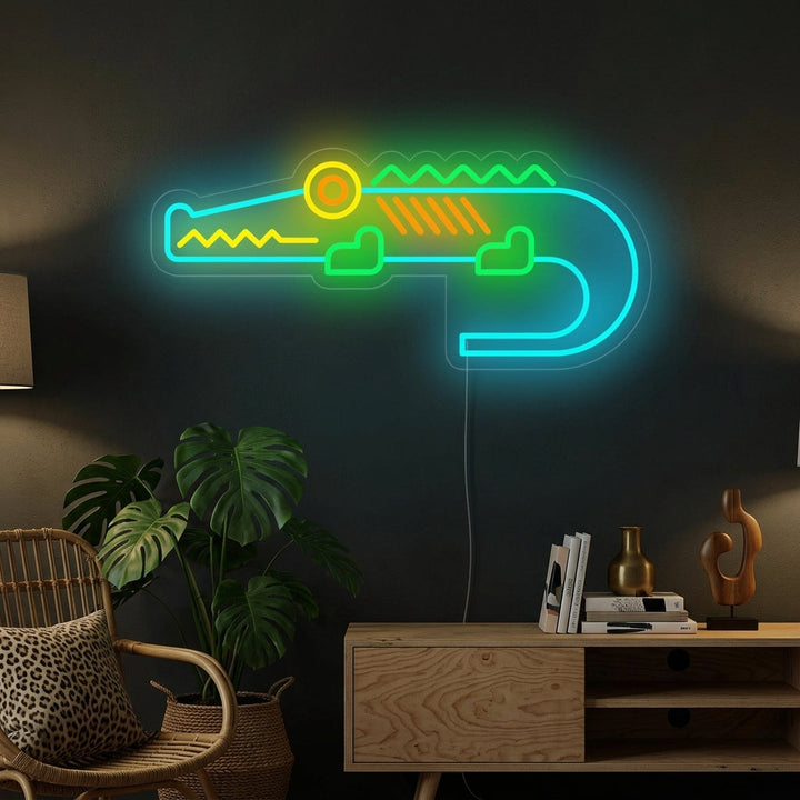 "Cocodrilo Lindo" Letreros Neon