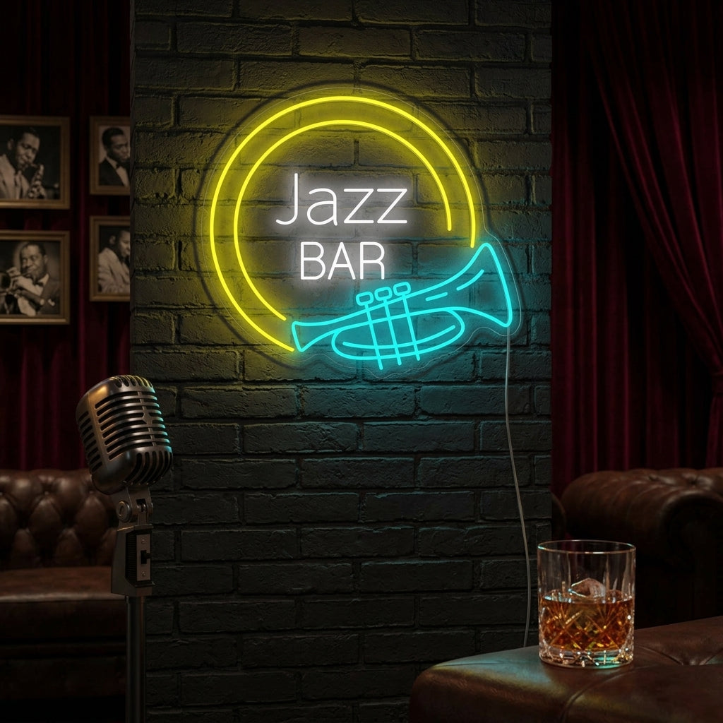 "Jazz Bar" Letrero de neón