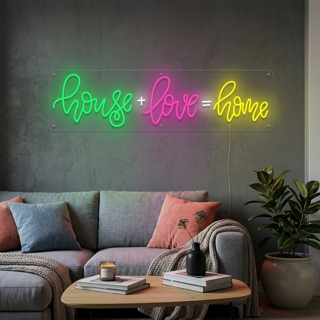 "House Love Home" Letreros Neon
