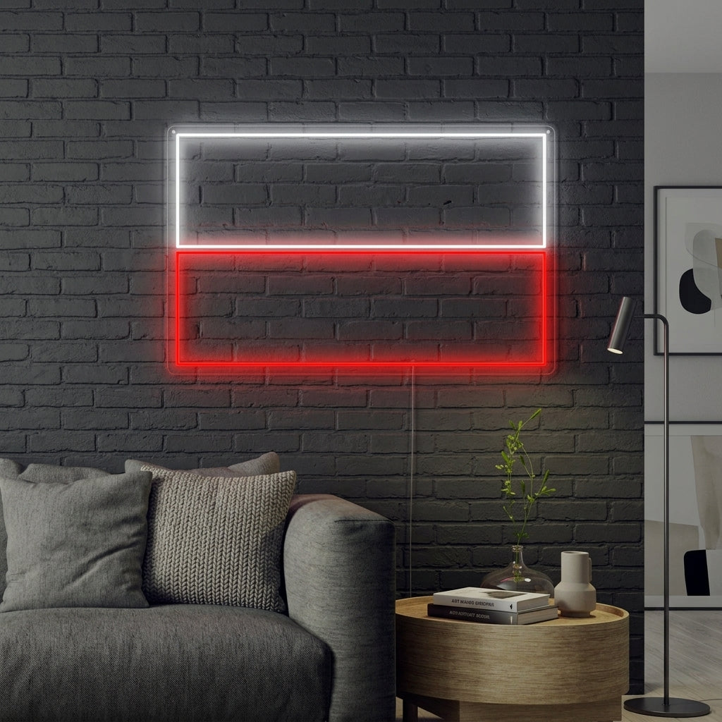 "Bandera De Polonia" Letreros Neon