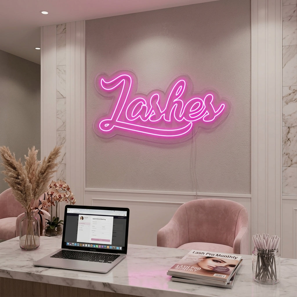 "Lashes" Letreros Neon