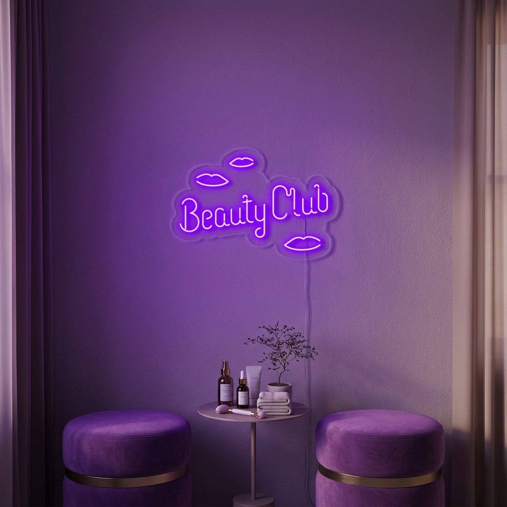 "Beauty Club" Letreros Neon