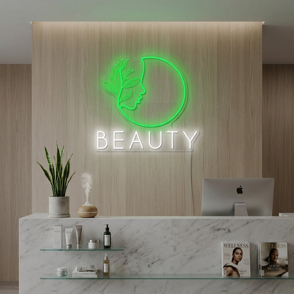 "Spa de belleza Logo" Letrero de neón
