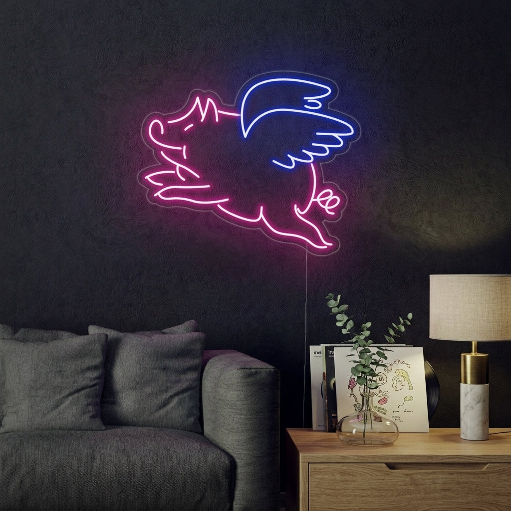 "Cerdo Volador" Letreros Neon