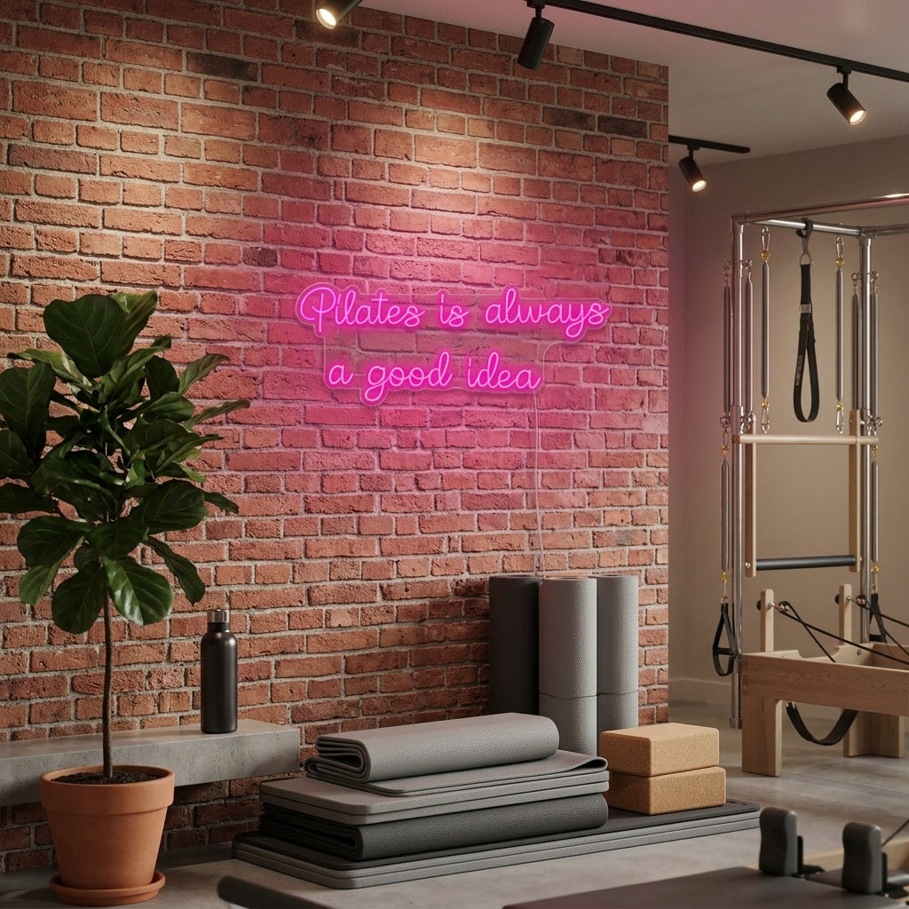 "Pilates is Always a Good Idea" Letreros Neon