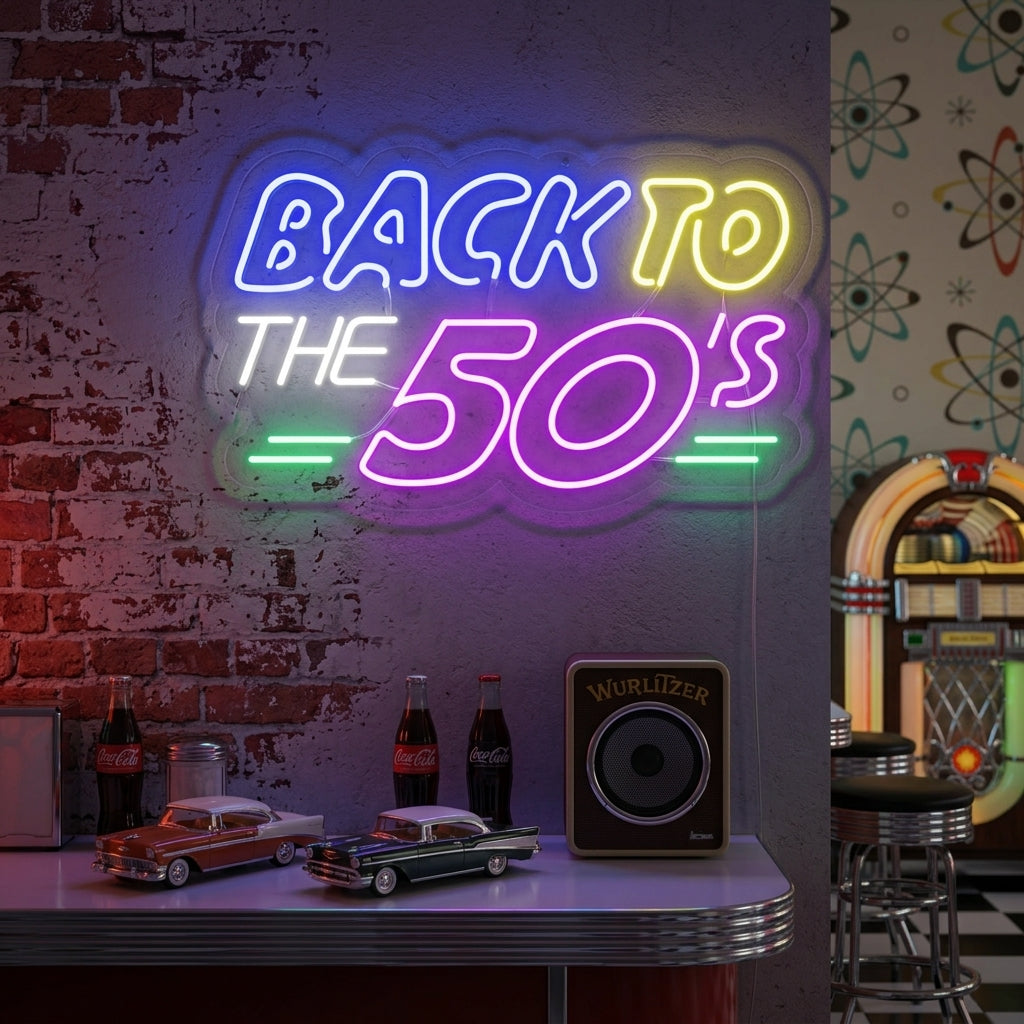 "Back To The 50s" Letreros Neon