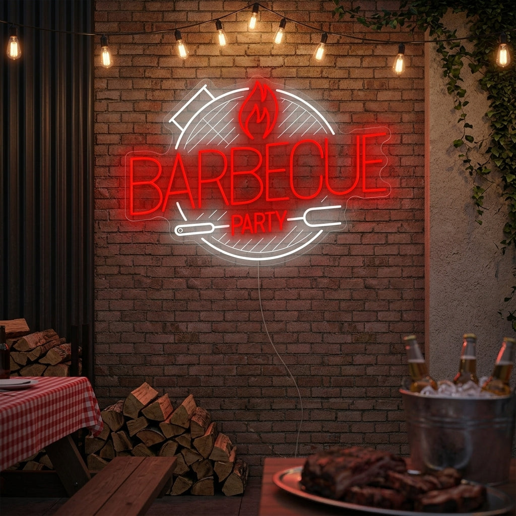 "Fiesta Barbacoa" Letrero de neón