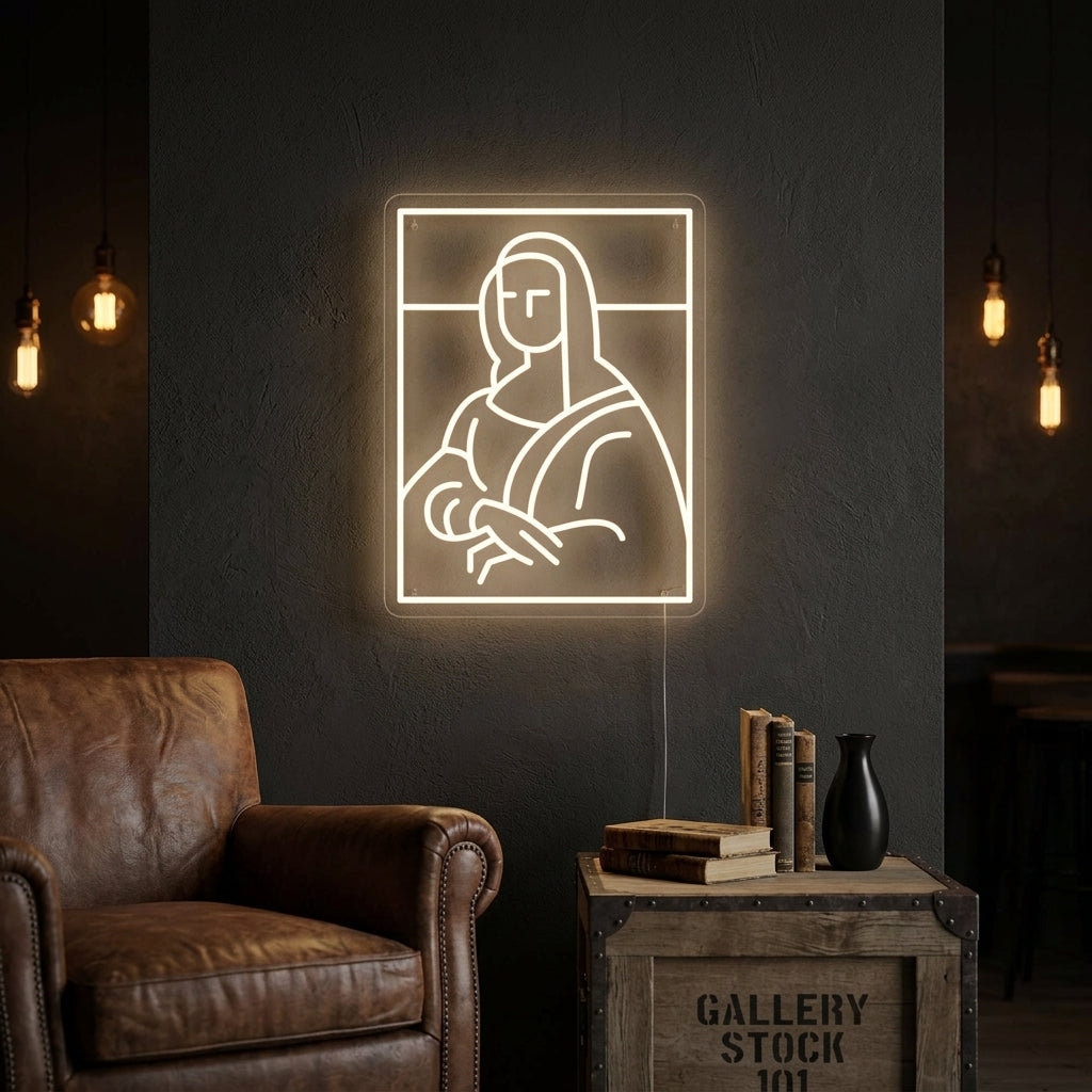"Da Vinci Mona Lisa" Letreros Neon