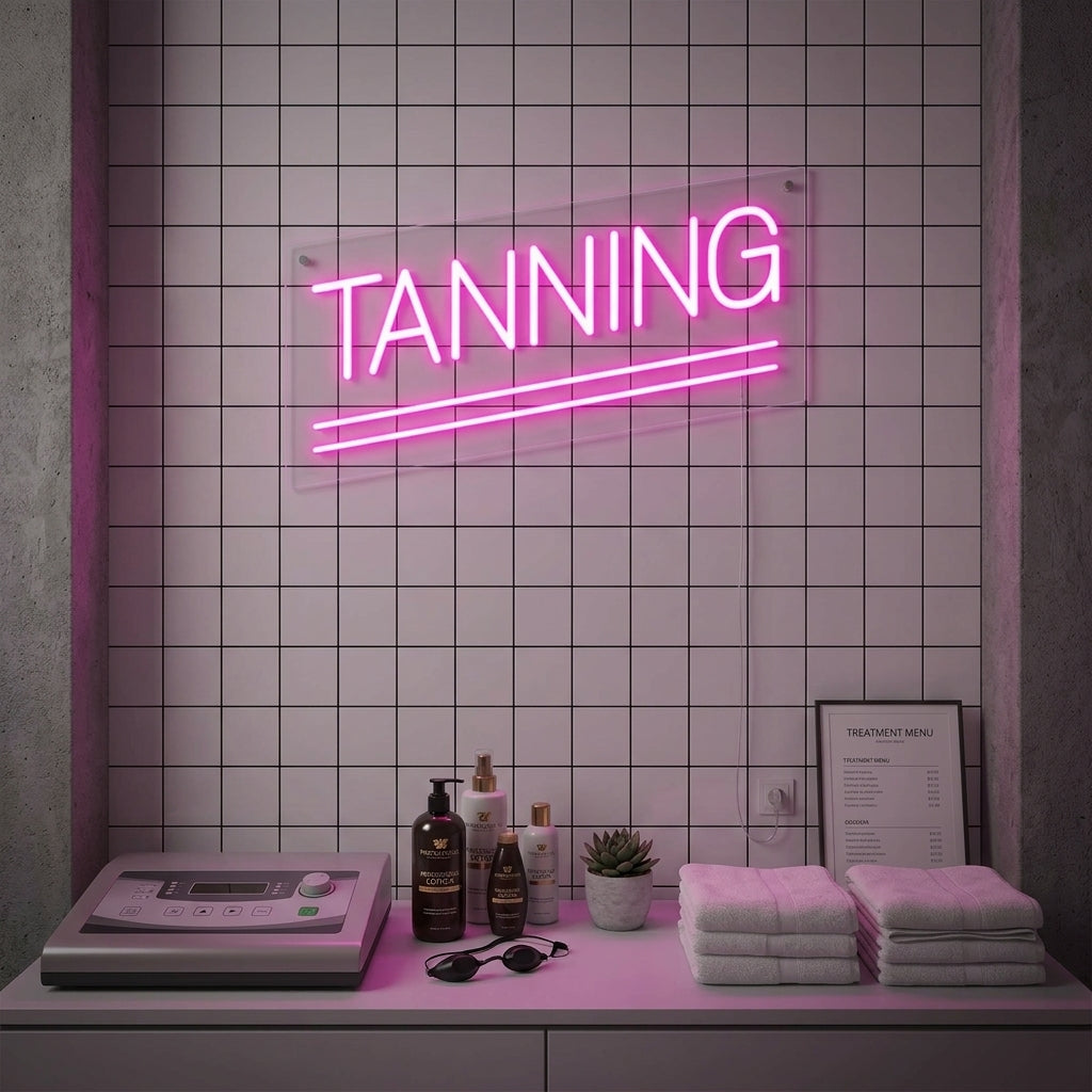 "Tanning" Letreros Neon