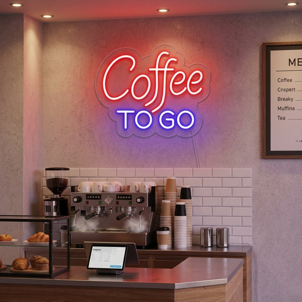 "Coffee To Go" Letreros Neon