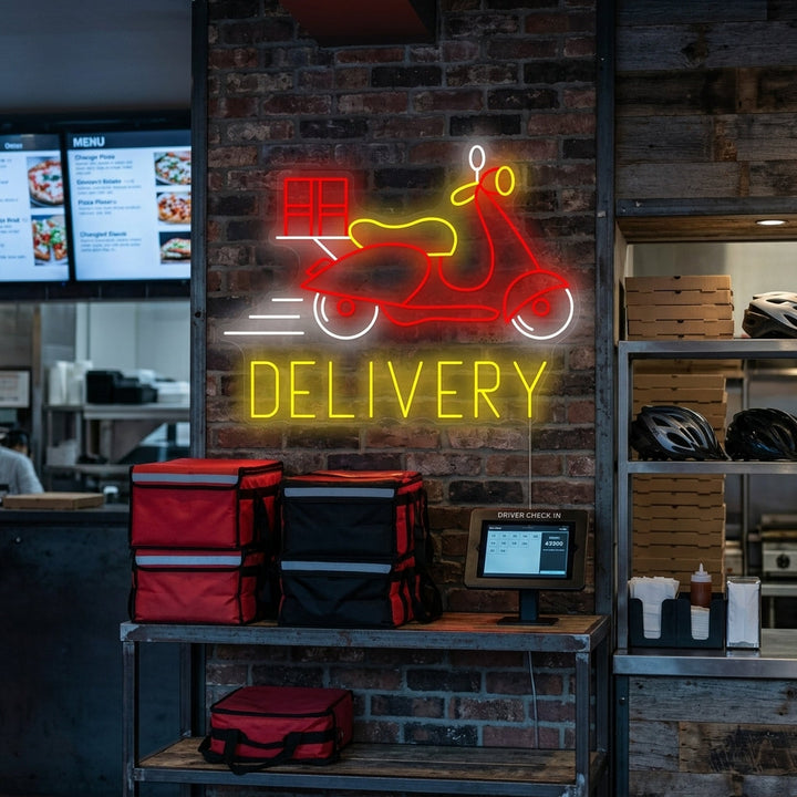 "Food Delivery" Letrero de neón
