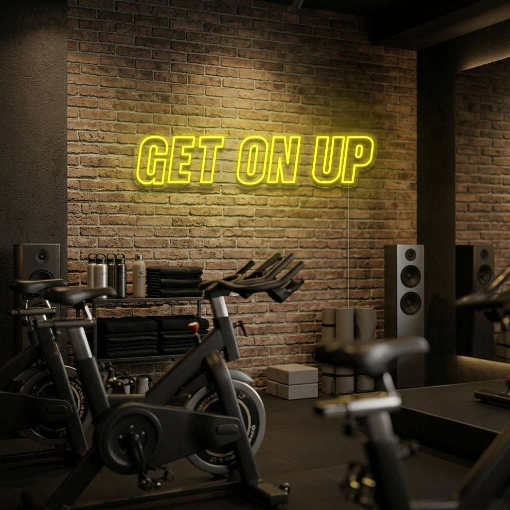 "Get On Up Gimnasio" Letreros Neon